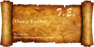 Thury Eszter névjegykártya