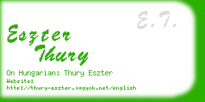 eszter thury business card